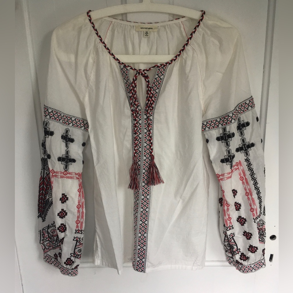 Max Studio embroidered tunic
